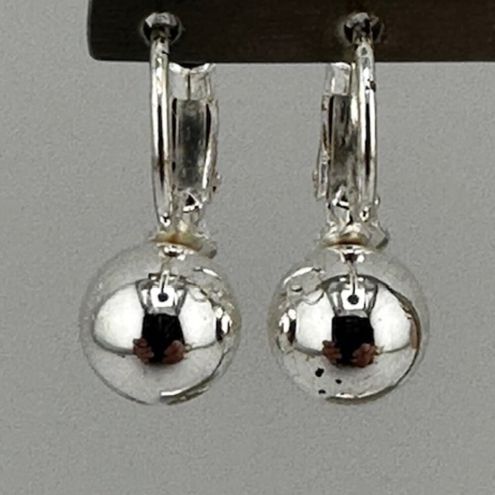 Silver closed back Stud  Pierced Earrings
